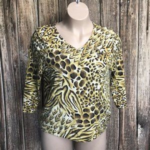 August Silk Women's Blouse Shirt Stretch ~ Sz XL